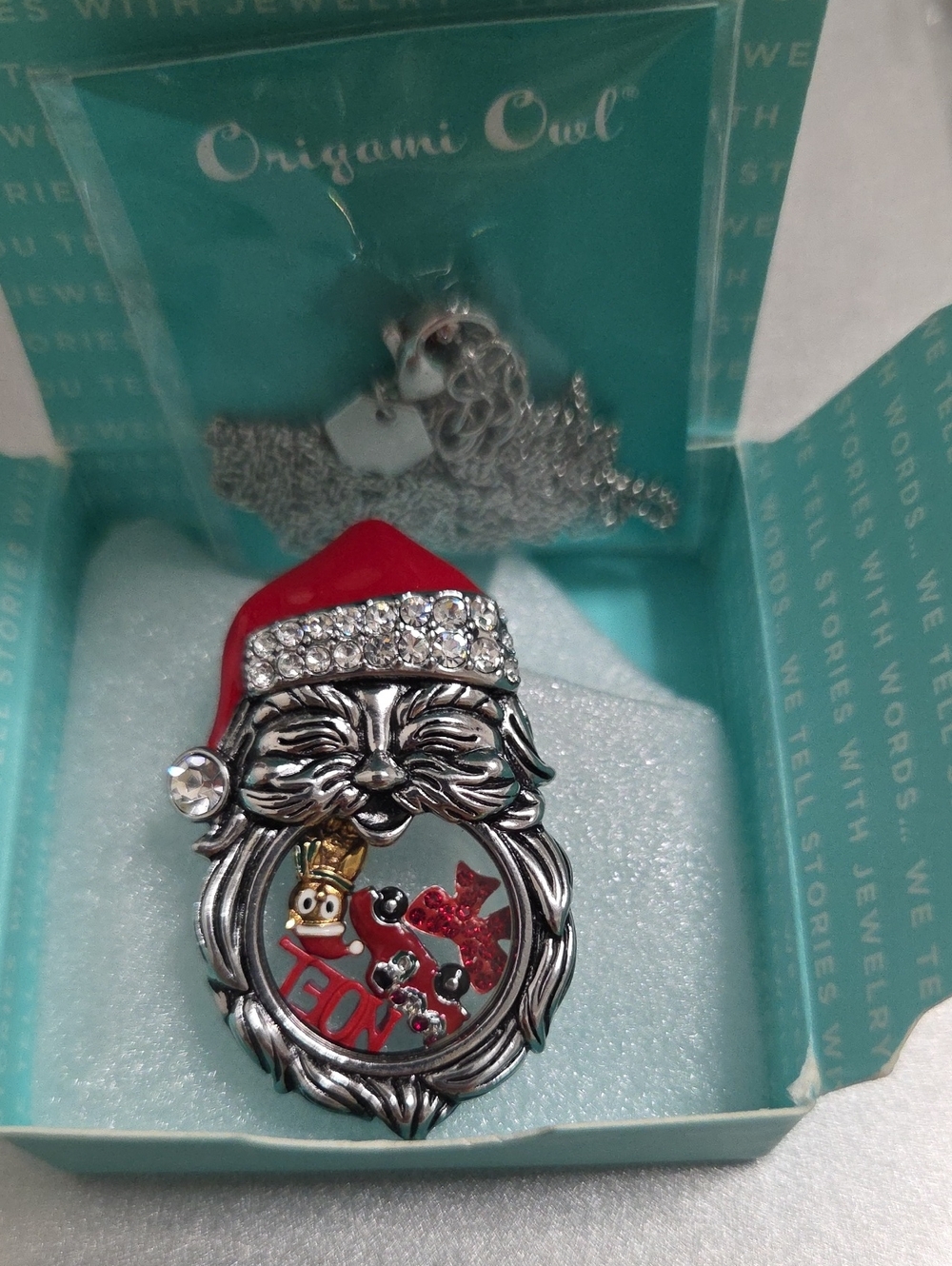 Origami Owl Santa Claus Living Locket with Chain